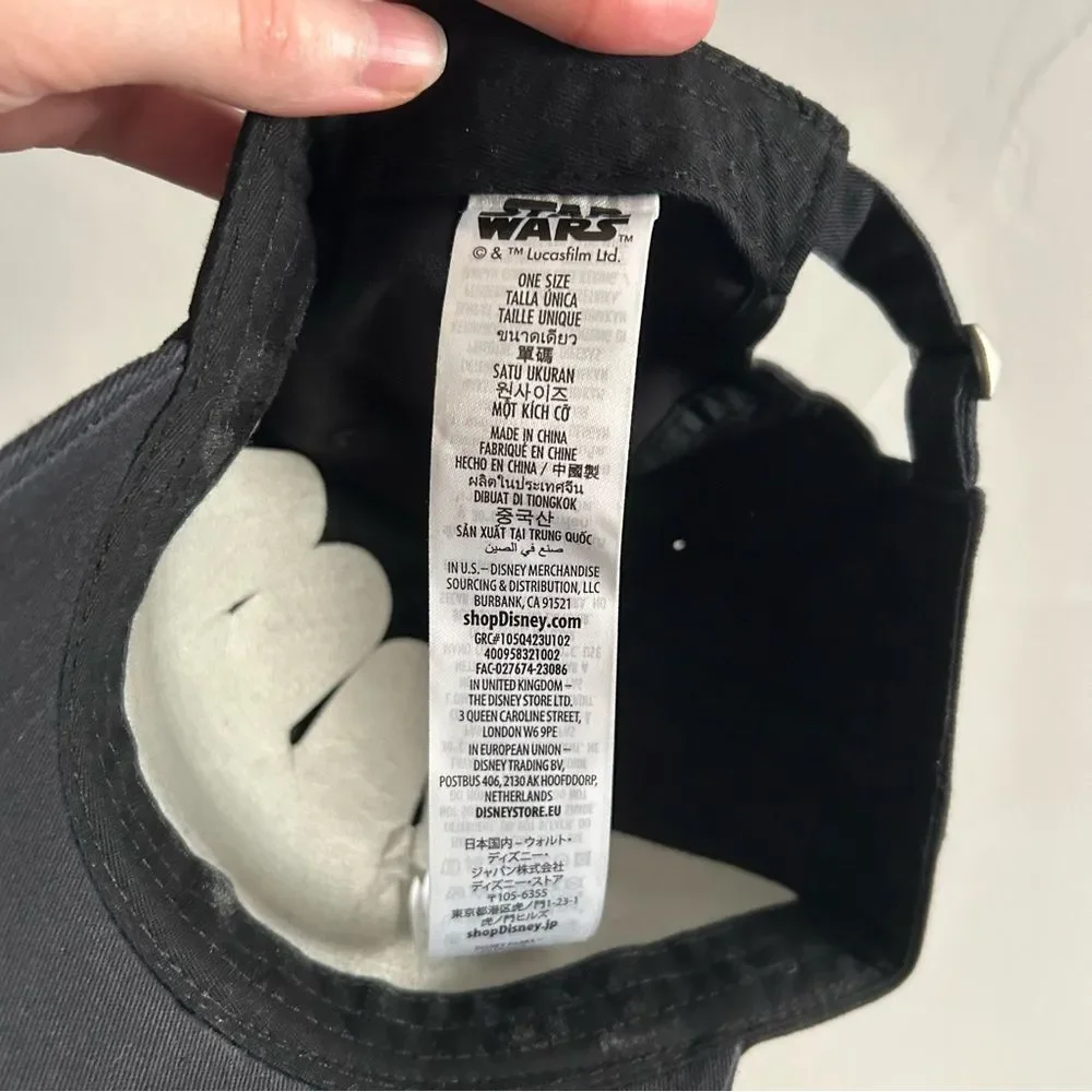 Disney Star Wars Baby Yoda Grogu Black Baseball Cap Hat One Size
